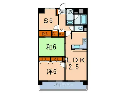 本駒込Kマンション(2SLDK/9階)の間取り写真