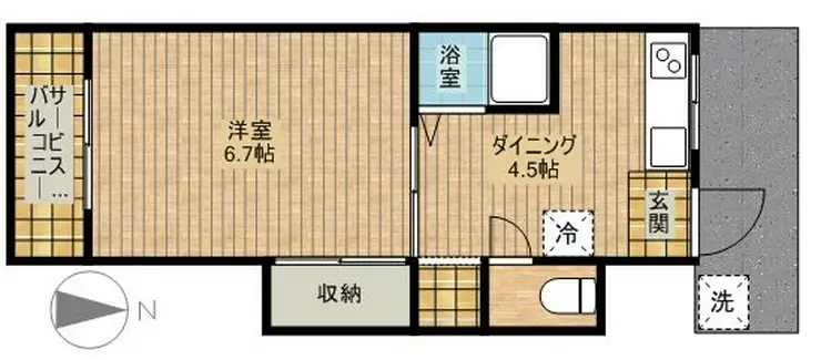 第7ちどり荘 1階階 間取り