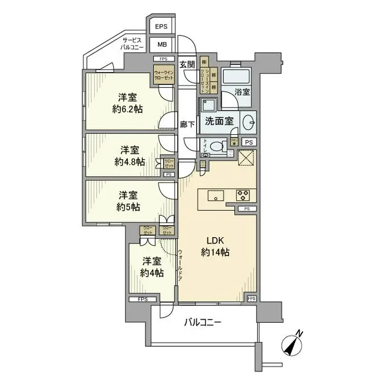 プレミスト浦和仲町 2階階 間取り