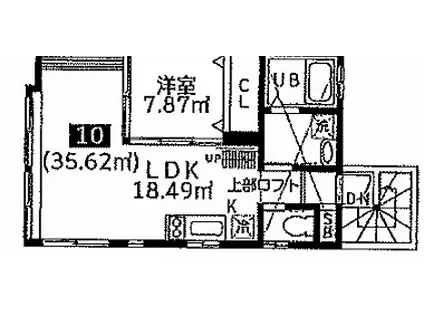 グランエッグス武蔵新田(1LDK/3階)の間取り写真