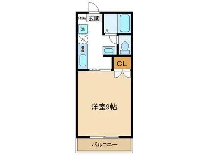 ＪＲ南武線 宿河原駅 徒歩11分 2階建 築25年(1K/1階)の間取り写真