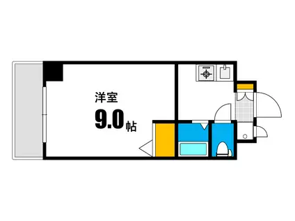 ラフィーネ幟町(1K/6階)の間取り写真