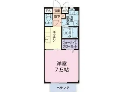 エクシオ イブキ(1K/1階)の間取り写真