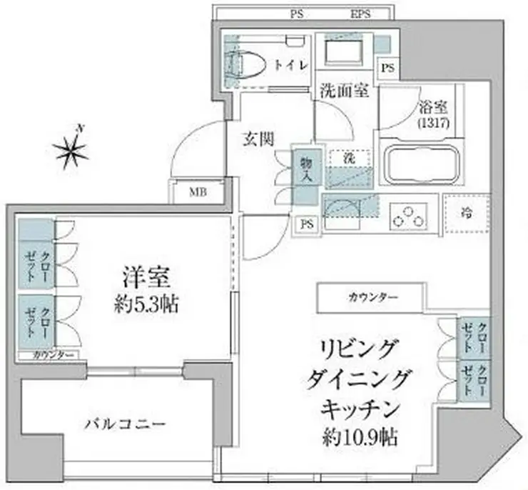 パークリュクス西麻布 12階階 間取り