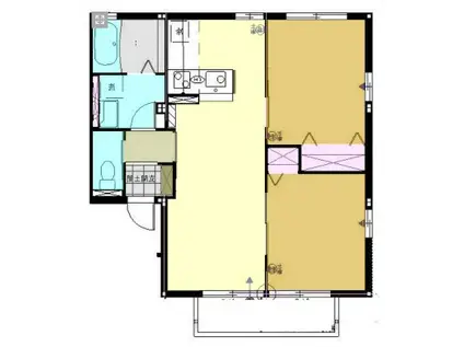 メゾネット(2LDK/1階)の間取り写真