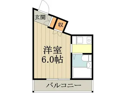 エトワール小金井(ワンルーム/1階)の間取り写真