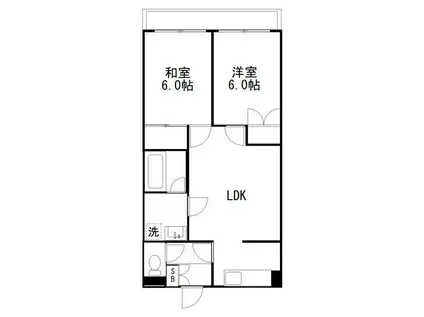 グリーンビラ(2DK/3階)の間取り写真