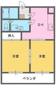 GRANDEUR(2DK/3階)の間取り写真