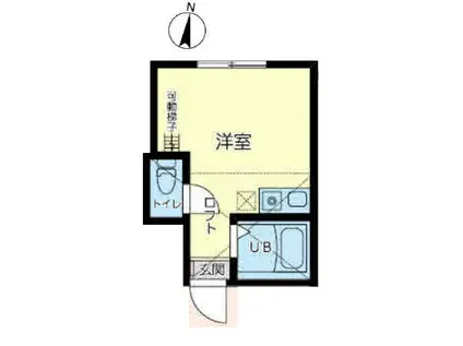 クレストコート横浜(ワンルーム/2階)の間取り写真