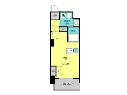 CLUB ORIENT BLD NO.72 HARBOR イースト T(1K/6階)の間取り写真