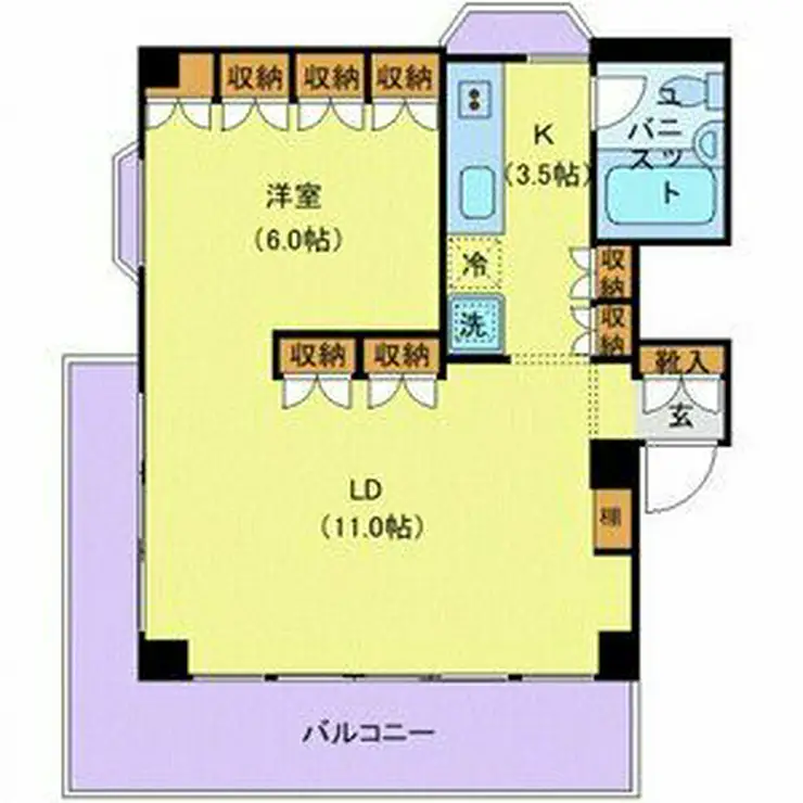 ISOフラット 2階階 間取り