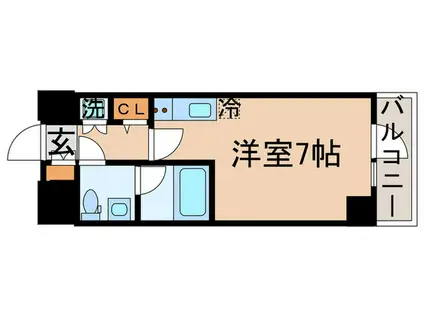 SQUARE CITY KANAMACHI(ワンルーム/11階)の間取り写真