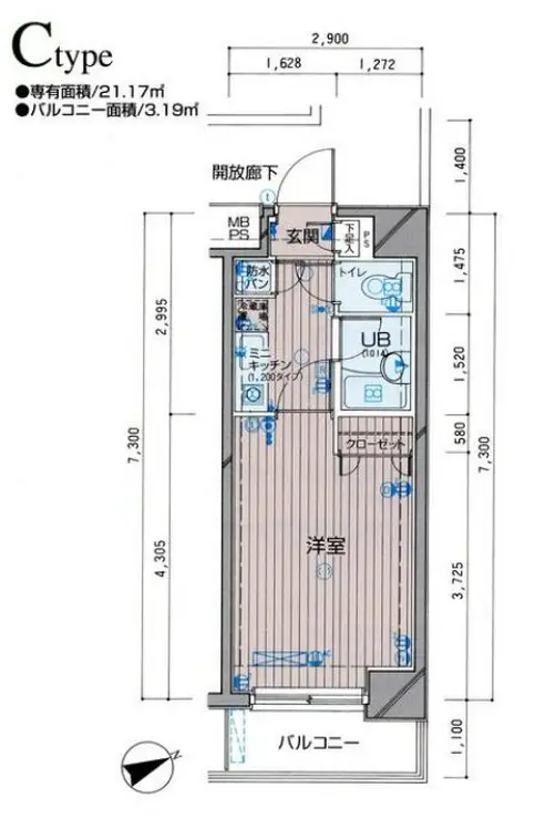 パークウェル代々木 5階階 間取り