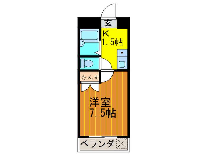 アメニティKSパートIII(1K/3階)の間取り写真