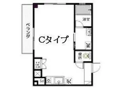 シアトル(ワンルーム/5階)の間取り写真