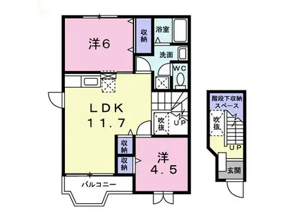 GENERALC(2LDK/2階)の間取り写真