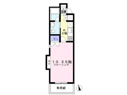 ハウスピア(1K/1階)の間取り写真