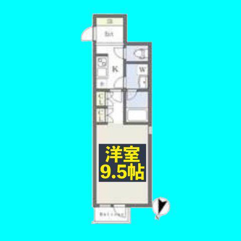 COZY大曽根(1K/1階)の間取り写真
