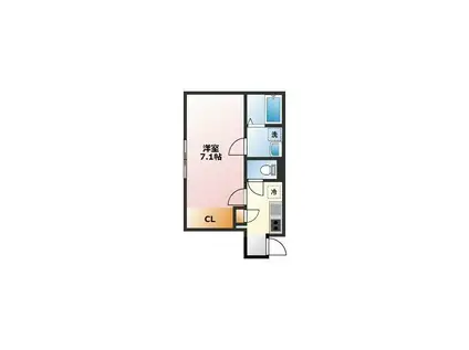 FORESIGHT INN南矢名(1K/1階)の間取り写真