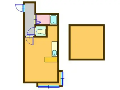 ラヴィアンII(ワンルーム/2階)の間取り写真