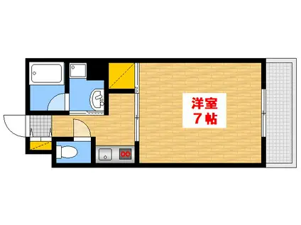 アーデル西蟹屋(1K/6階)の間取り写真