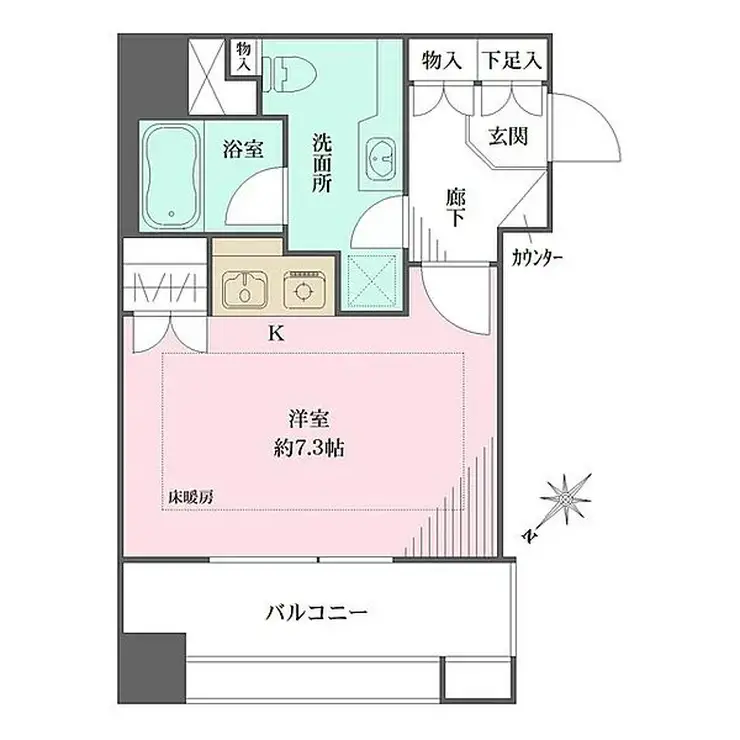ファミールグラン銀座4丁目 8階階 間取り
