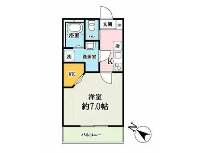 アトラス新狭山(1K/2階)の間取り写真