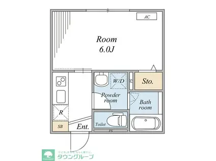 グレースアロー玉川学園(1K/3階)の間取り写真