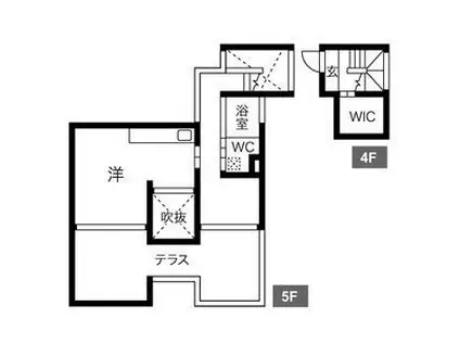 クレイタスパークV(1LDK/5階)の間取り写真