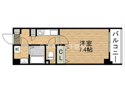 ラムール玉造(1K/7階)の間取り写真