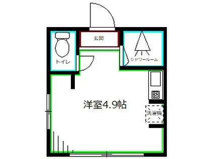 B・GROWTH荻窪(ワンルーム/1階)の間取り写真