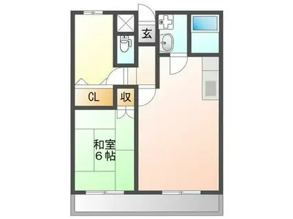 リヴァージュ屋島(2LDK/1階)の間取り写真