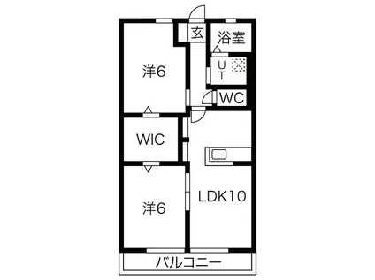 ピアーチェ・ヴォーレ(2LDK/3階)の間取り写真