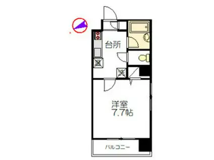 カーサ・デ・セントロ(1K/3階)の間取り写真