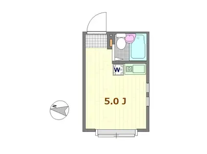 アーバンプレイス和泉A棟(ワンルーム/1階)の間取り写真