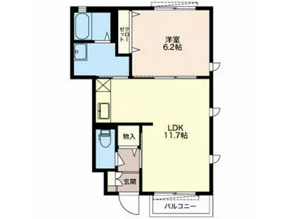 フォーサイトIII(1LDK/1階)の間取り写真