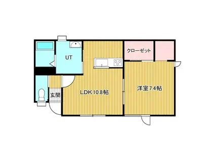 ICE昭和(1LDK/1階)の間取り写真