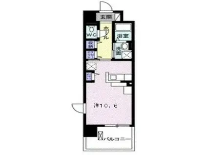 インプレス(ワンルーム/3階)の間取り写真