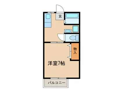 マイステージ17番館A(1K/2階)の間取り写真