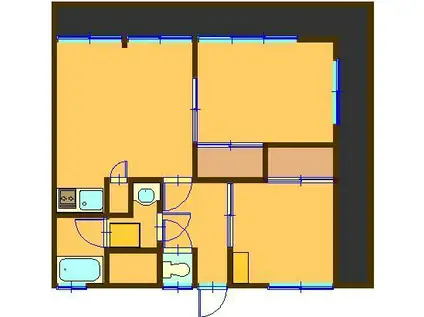 コーエイマンション(2DK/2階)の間取り写真