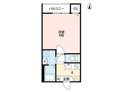 LETS SMART(1K/3階)の間取り写真