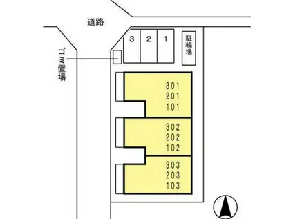 シティパル(1LDK/1階)の間取り写真
