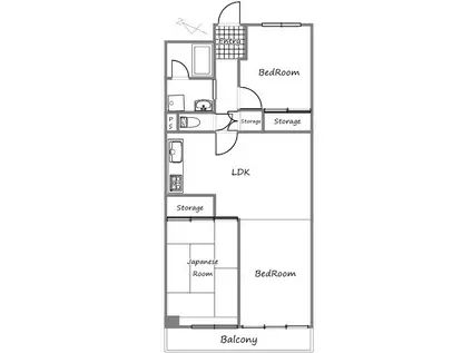 クレール和光(3LDK/1階)の間取り写真