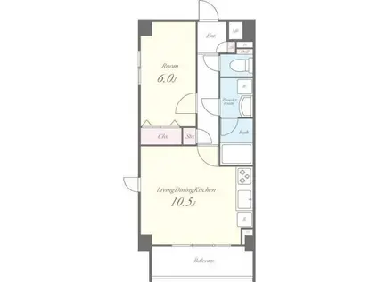 LA GRACIEUSE(1LDK/1階)の間取り写真