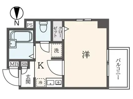 プレール東麻布(1K/3階)の間取り写真