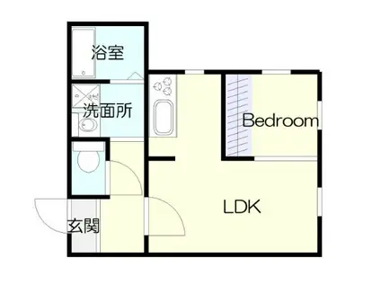 ノアレジデンス(1LDK/1階)の間取り写真