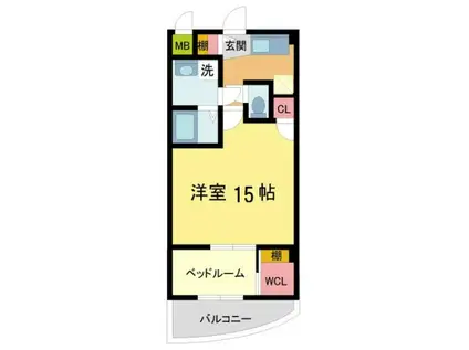 セレニテ甲子園I(1DK/4階)の間取り写真