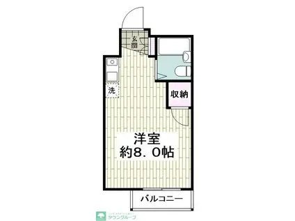 ソラール相模大野(ワンルーム/1階)の間取り写真