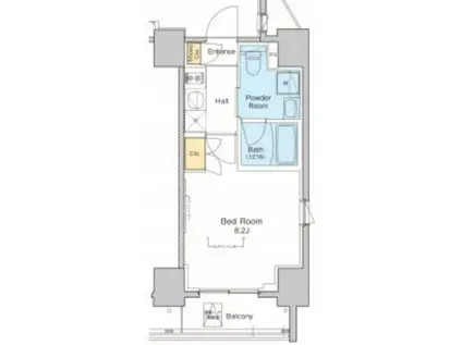 プラウドフラット両国(1K/13階)の間取り写真