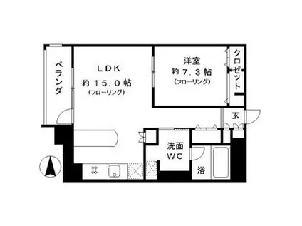 レジディア東桜II(1LDK/9階)の間取り写真